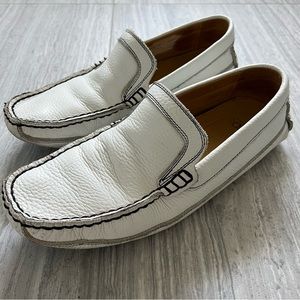White Driving Moccasins